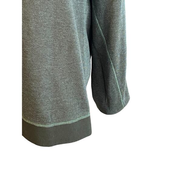 Size 2x Tommy Bahama Mens 1/4 Zip Reversible Sweatshirt Sweater Army Green - Picture 10 of 11